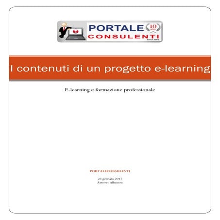 Contenuti di un progetto e learning
