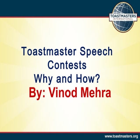 Toastmasters Speech Contest