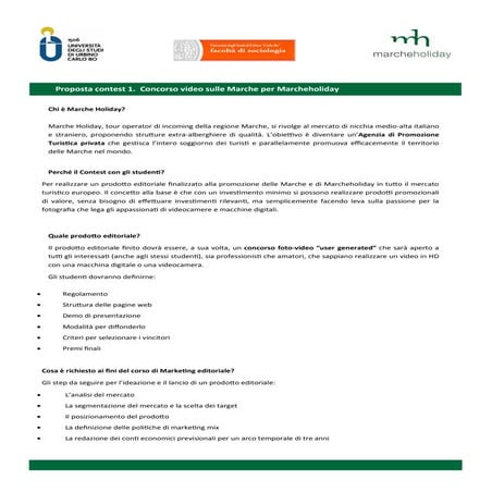 Contest marketing editoriale