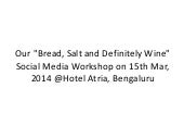 Our "Bread, Salt and Definitely Win...