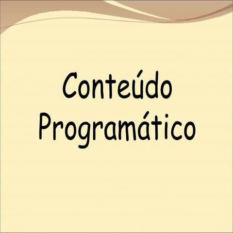 Conteudo Programatico | PPT