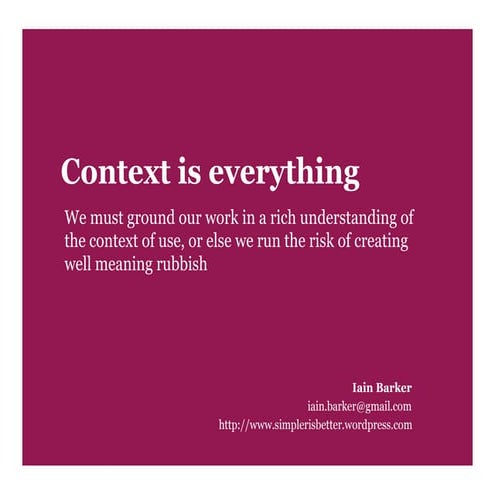 Context Is Everything from OZ-IA 2008