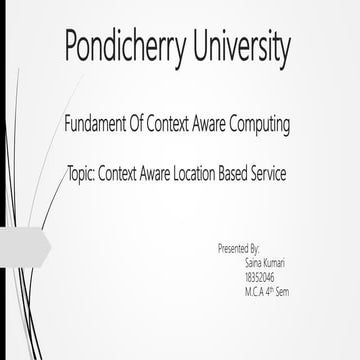 Context aware location based service