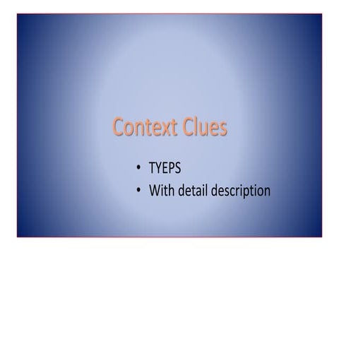 Context clues | PPT