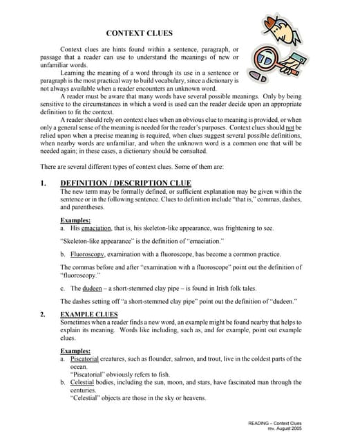 Contextual Clues Exercise