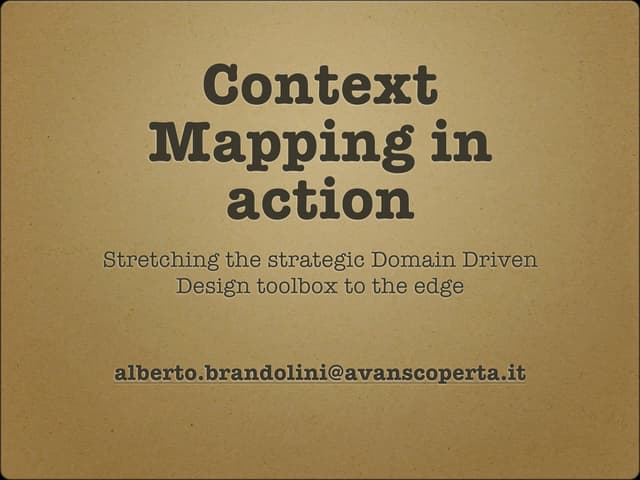 Context Mapping In Action