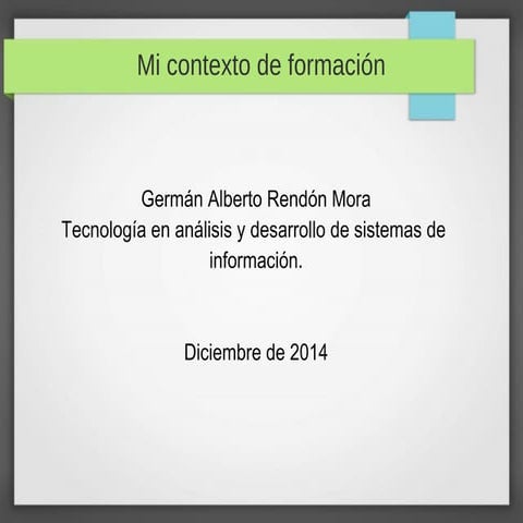 Sena- MI CONTEXTO DE FORMACIÓN | PPTX