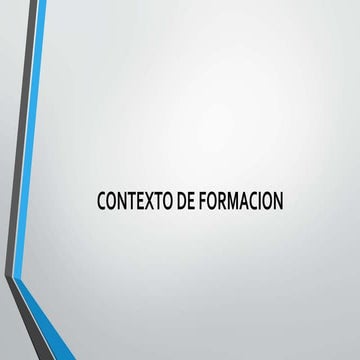 Contexto de formacion