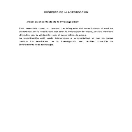 Contexto de investigacion