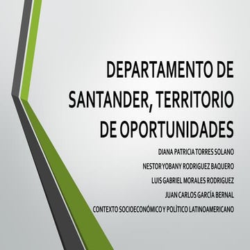 Recurso Tarea. Tópicos de globalización. Santander Territorio de Oportunidades.