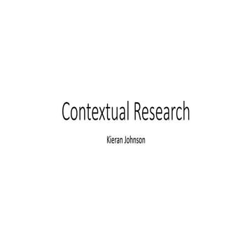 FMP - Context research