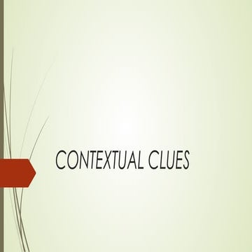 Contextual Clues