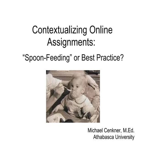 Contextualizing Online Assignments Mar31