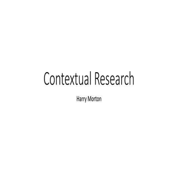 Contextual Research