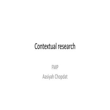Contextual research