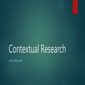 Contextual Research (1)