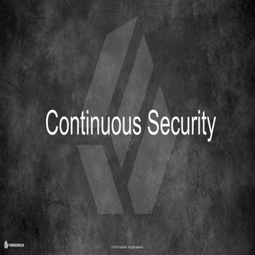 NYC Identity Summit Business Day: Continuous Security