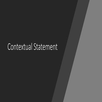 Contextual statement | PPTX