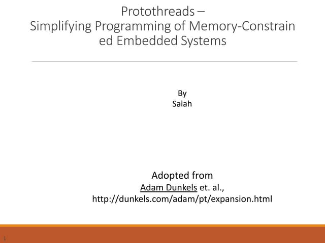 protothread and its usage in contiki OS