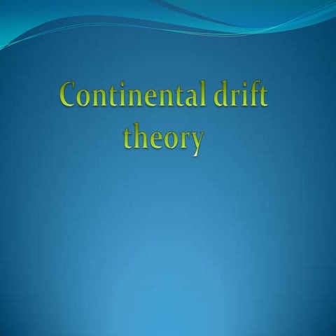 Continental drift theory
