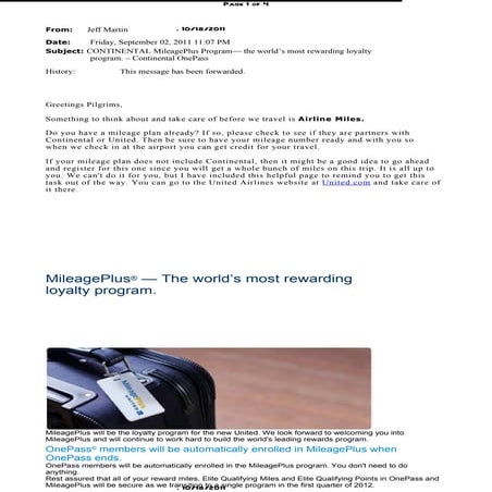 Continental mileage plus program— the world’s most rewarding loyalty ...