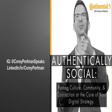 Authentically Social: Presented by Corey Perlman
