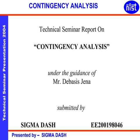 Contingency analysis