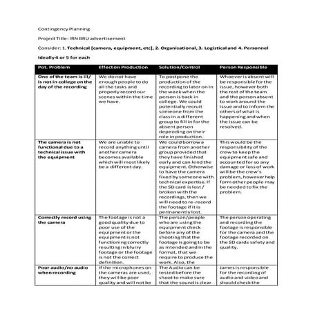 Contingency form 2017