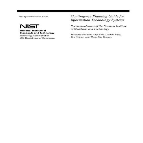 Contingency Planning Guide | PDF