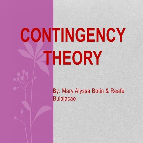 Contingency theory