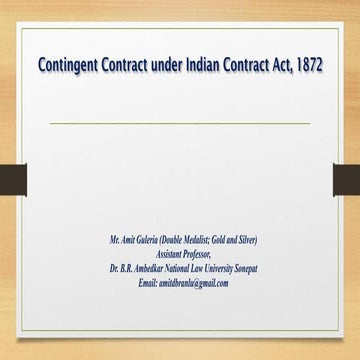 Contingent Contract