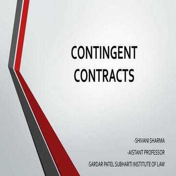Contingent contracts