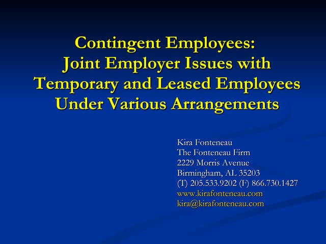 Contingent Employees