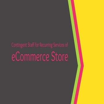 Contingent Workforce for eCommerce