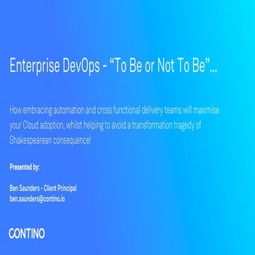 Contino   aws summit - enterprise dev ops presentation -  final bs