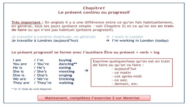 Les 2 Présents En Anglais www.slideshare.net
