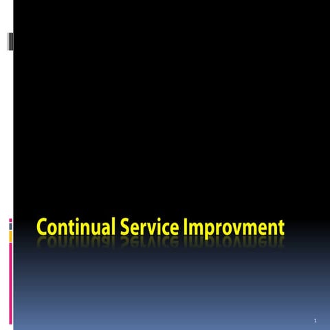 Continual Service Improvment