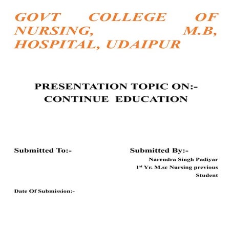 continue nursing education unit 1st.docx