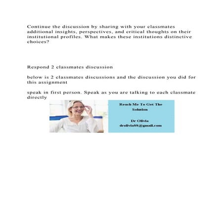 Continue the discussion by sharing with your classmates additional i.docx