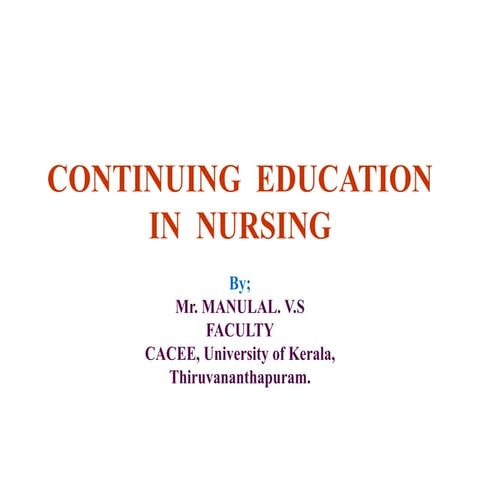 Continuing education in nursing