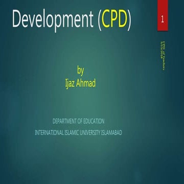 Continuing professional development (cpd)