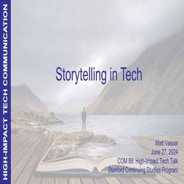 Storytelling for Technical Talks: Building Influence with Stakeholders