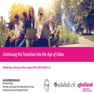 Continuing the Transition Into the Age of Video