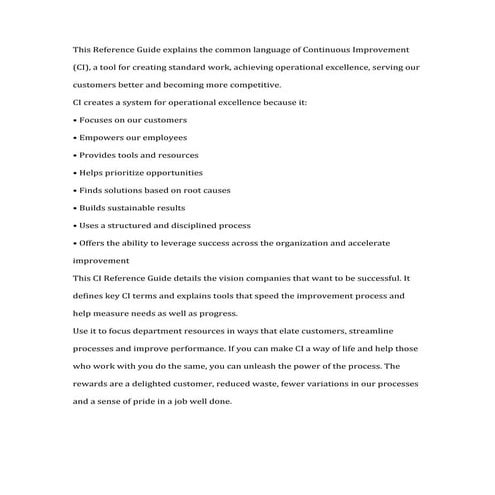 Halden Zimmermann: Continuous Improvement as a Tool Part 1