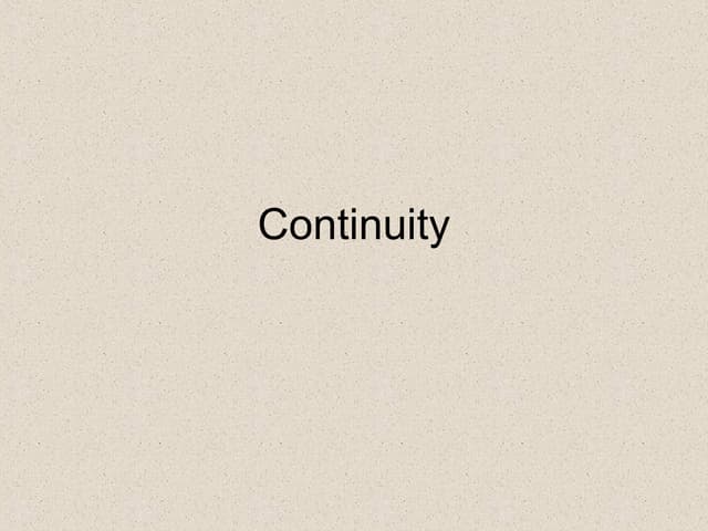 Continuity