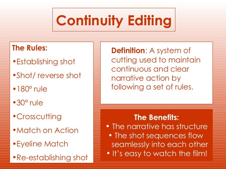 Continuity editing