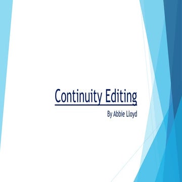 Continuity editing