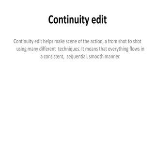 Continuity editing presentation