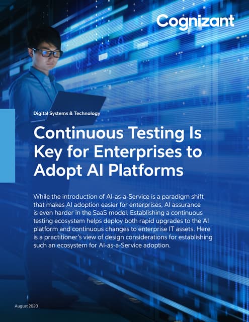 Continuous Testing Is Key for Enterprises to Adopt AI Platforms