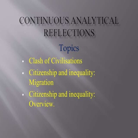 Continuous analytical reflections